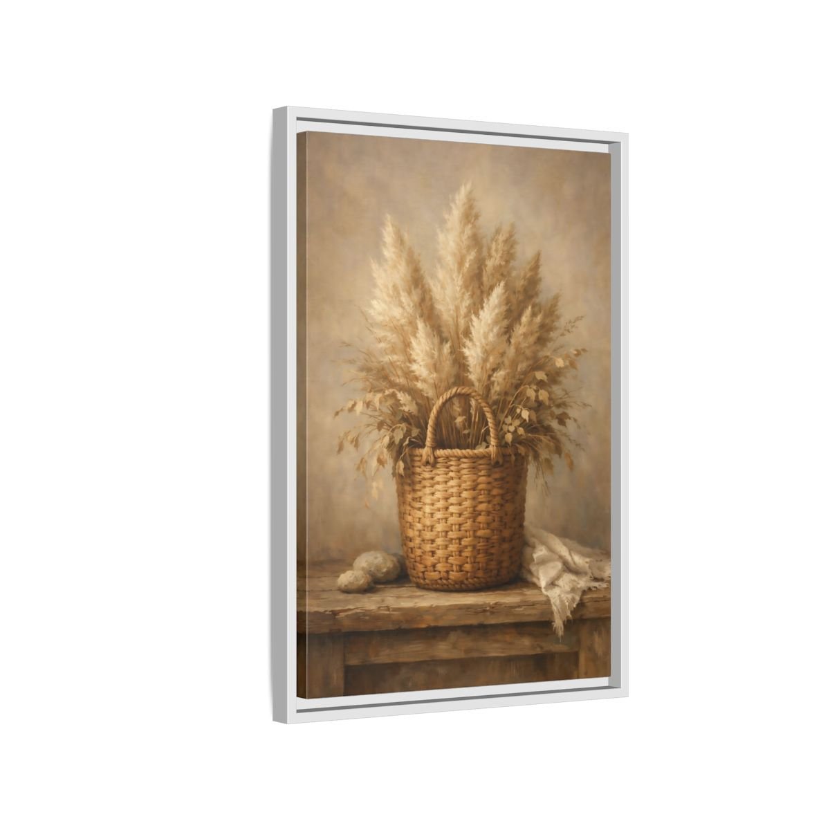 Nature Pampas Grass Still - Framed Canvas Wall Art Print - YesArtYes