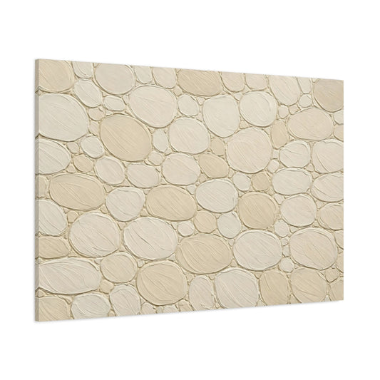 Main Mockup. Nature Pebble Texture Neutral Textured shown as stretched canvas wall art