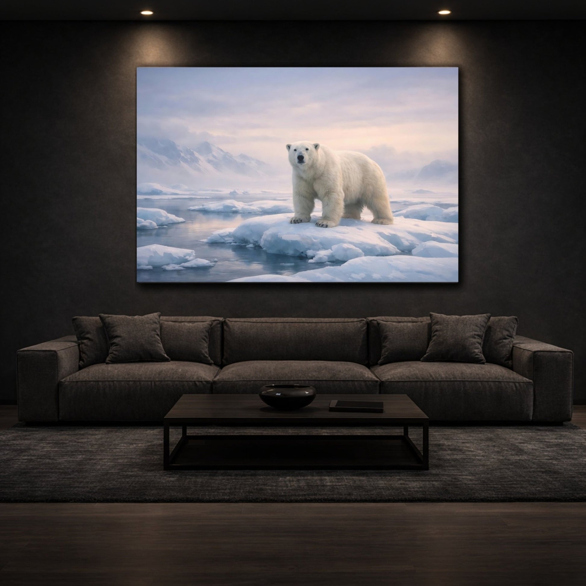 Nature Polar Bear Arctic - Canvas Wall Art Print - YesArtYes