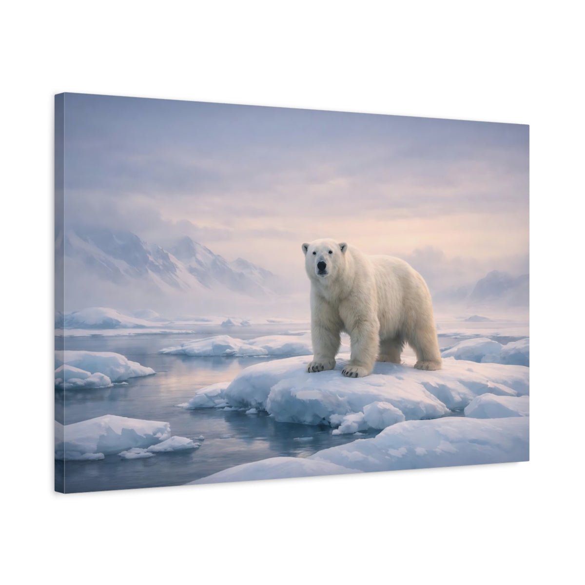 Nature Polar Bear Arctic - Canvas Wall Art Print - YesArtYes