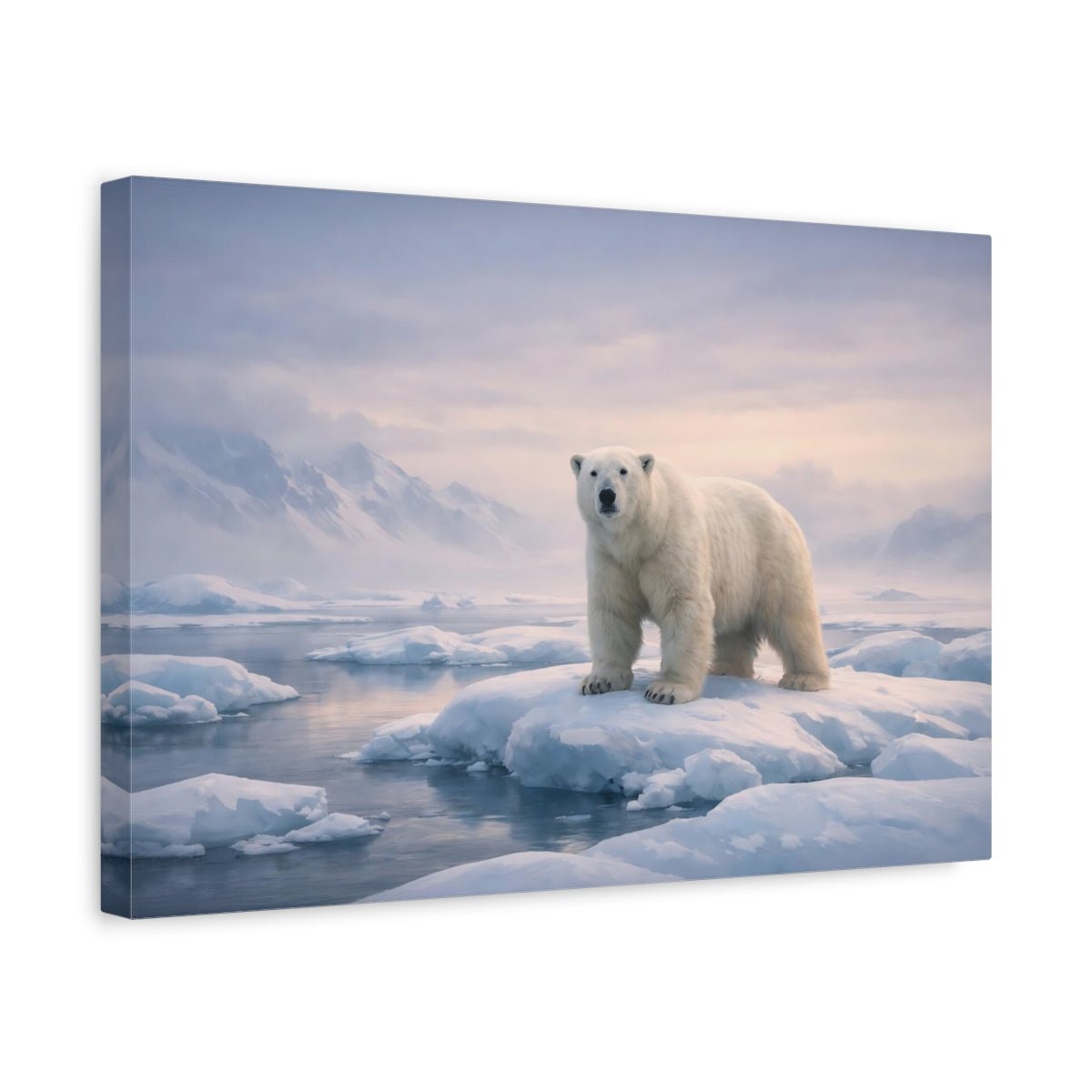 Nature Polar Bear Arctic - Canvas Wall Art Print - YesArtYes