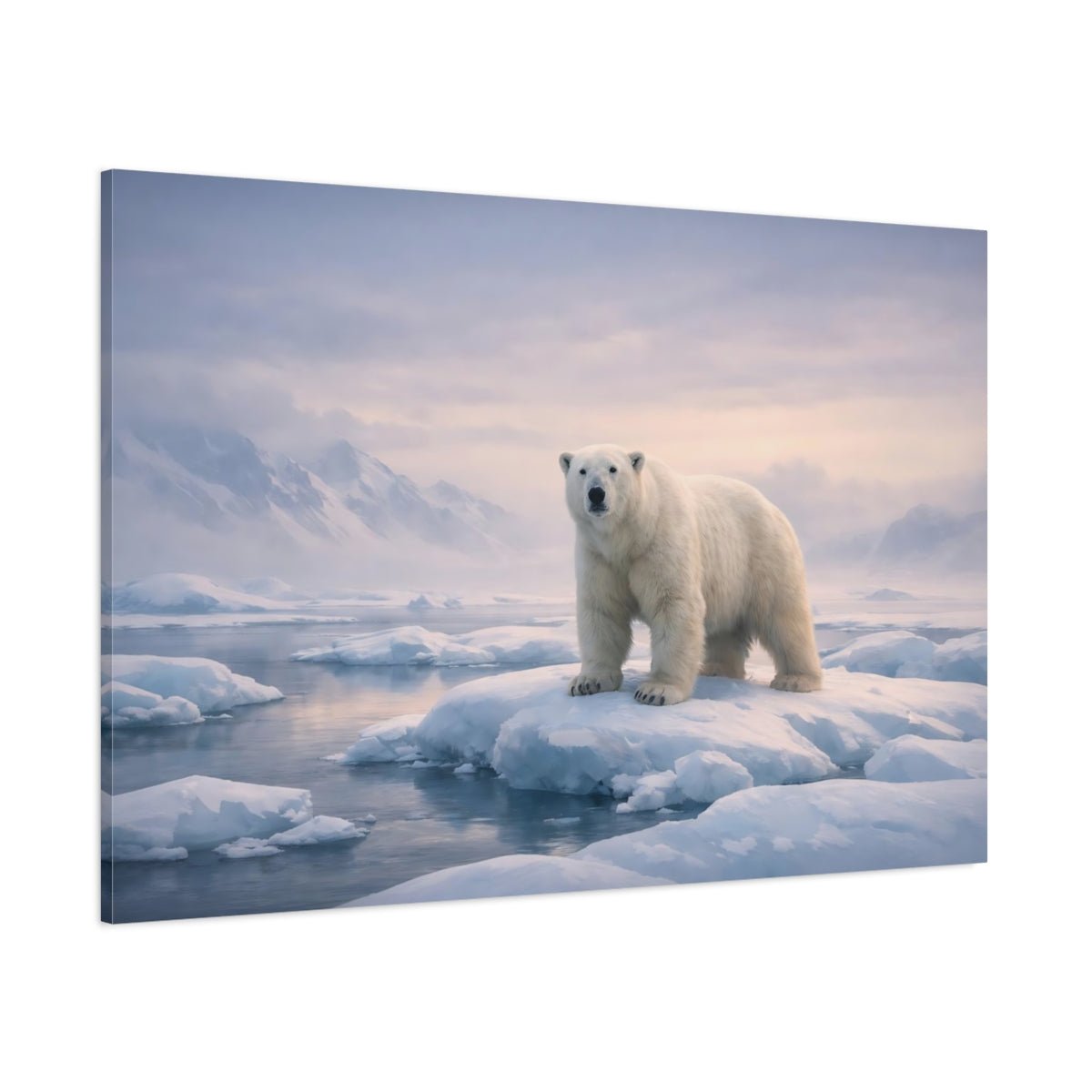Nature Polar Bear Arctic - Canvas Wall Art Print - YesArtYes