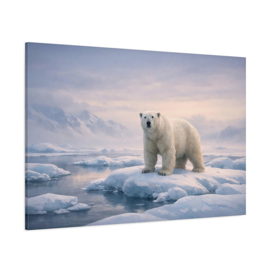 Nature Polar Bear Arctic - Canvas Wall Art Print - YesArtYes
