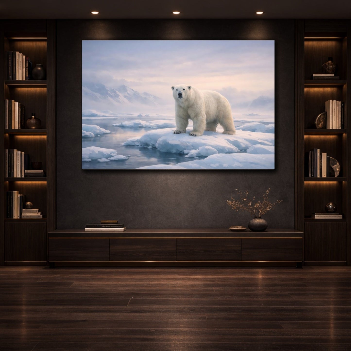 Nature Polar Bear Arctic - Canvas Wall Art Print - YesArtYes