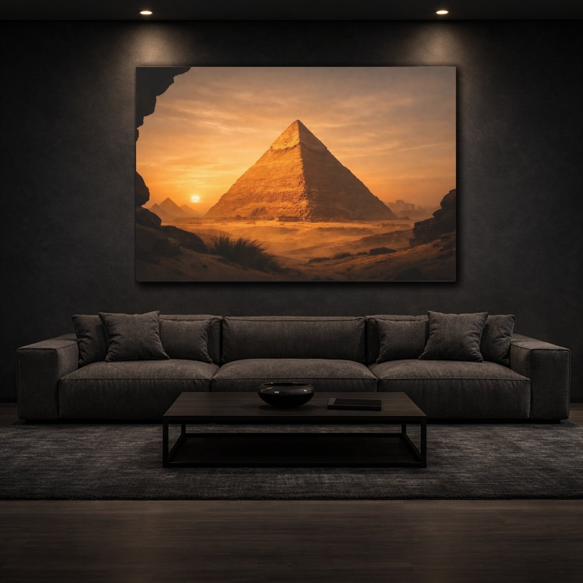 Nature Pyramid Golden - Canvas Wall Art Print - YesArtYes