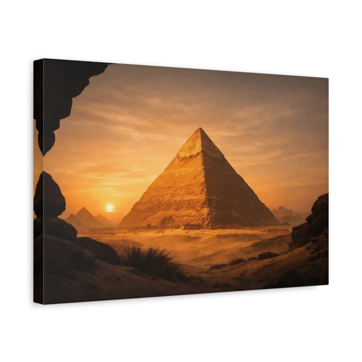 Nature Pyramid Golden - Canvas Wall Art Print - YesArtYes