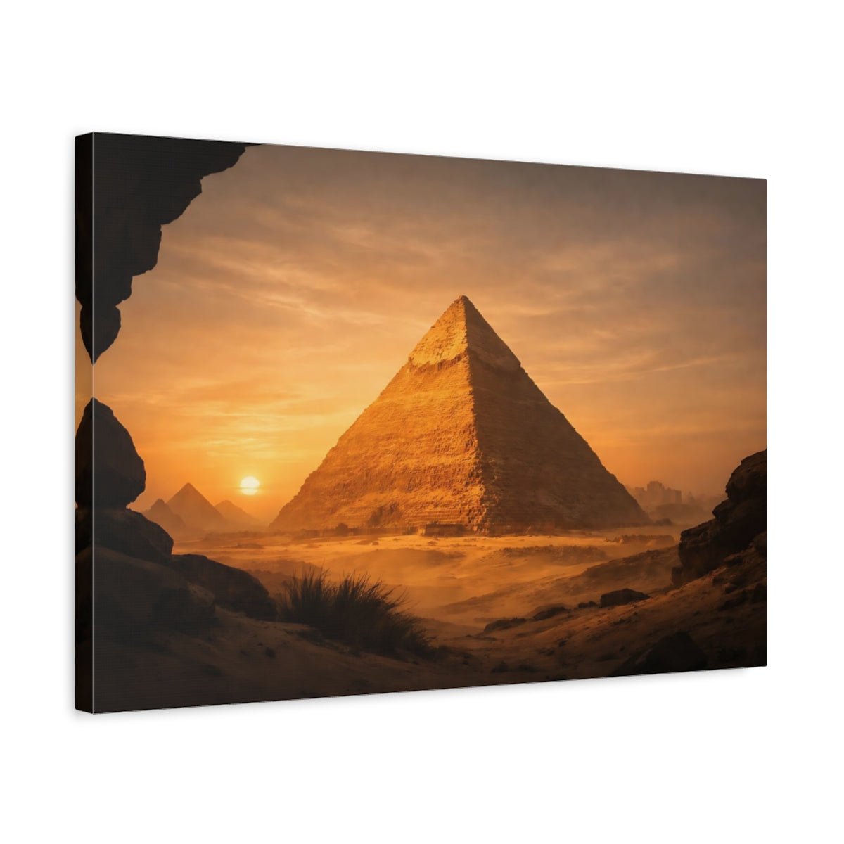 Nature Pyramid Golden - Canvas Wall Art Print - YesArtYes