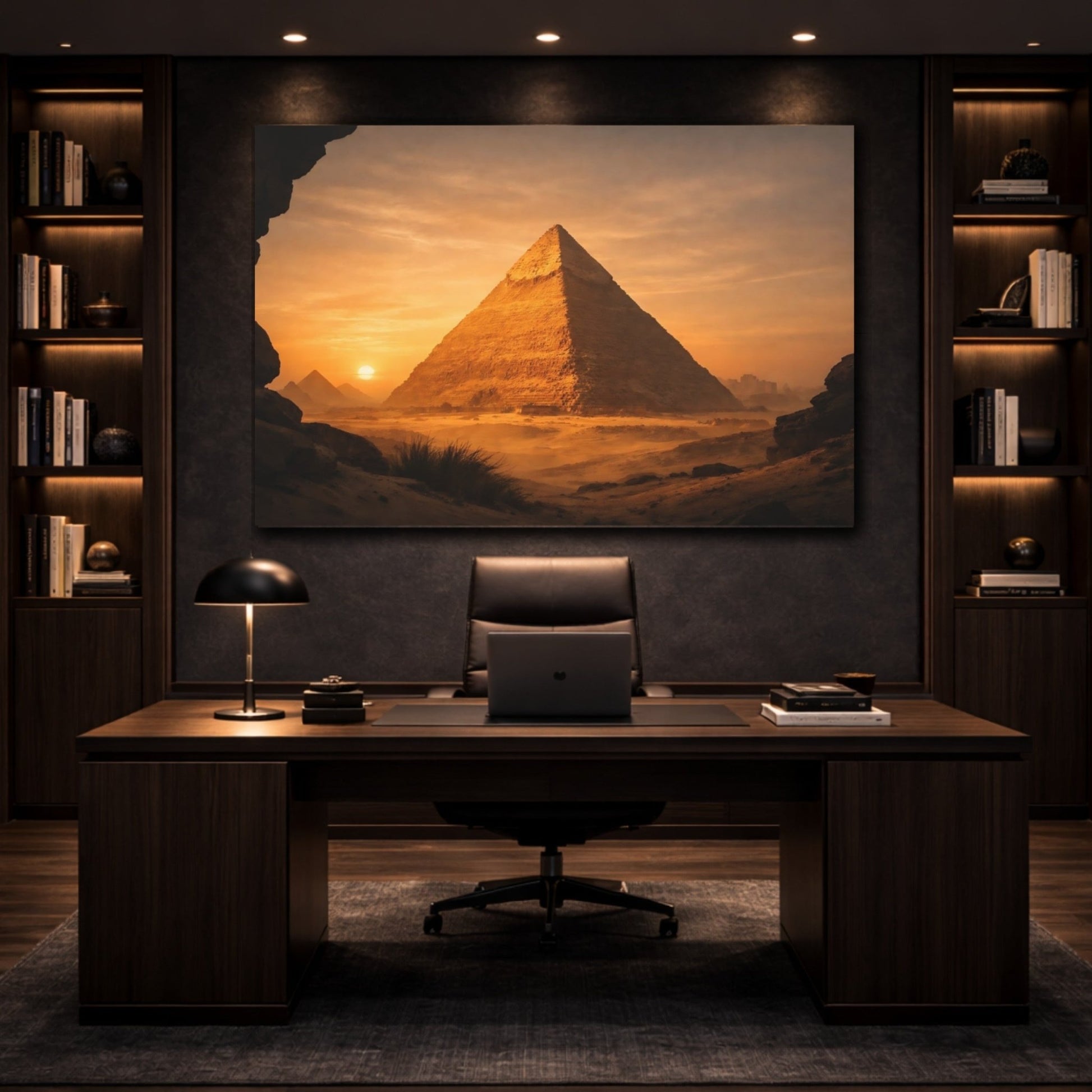Nature Pyramid Golden - Canvas Wall Art Print - YesArtYes