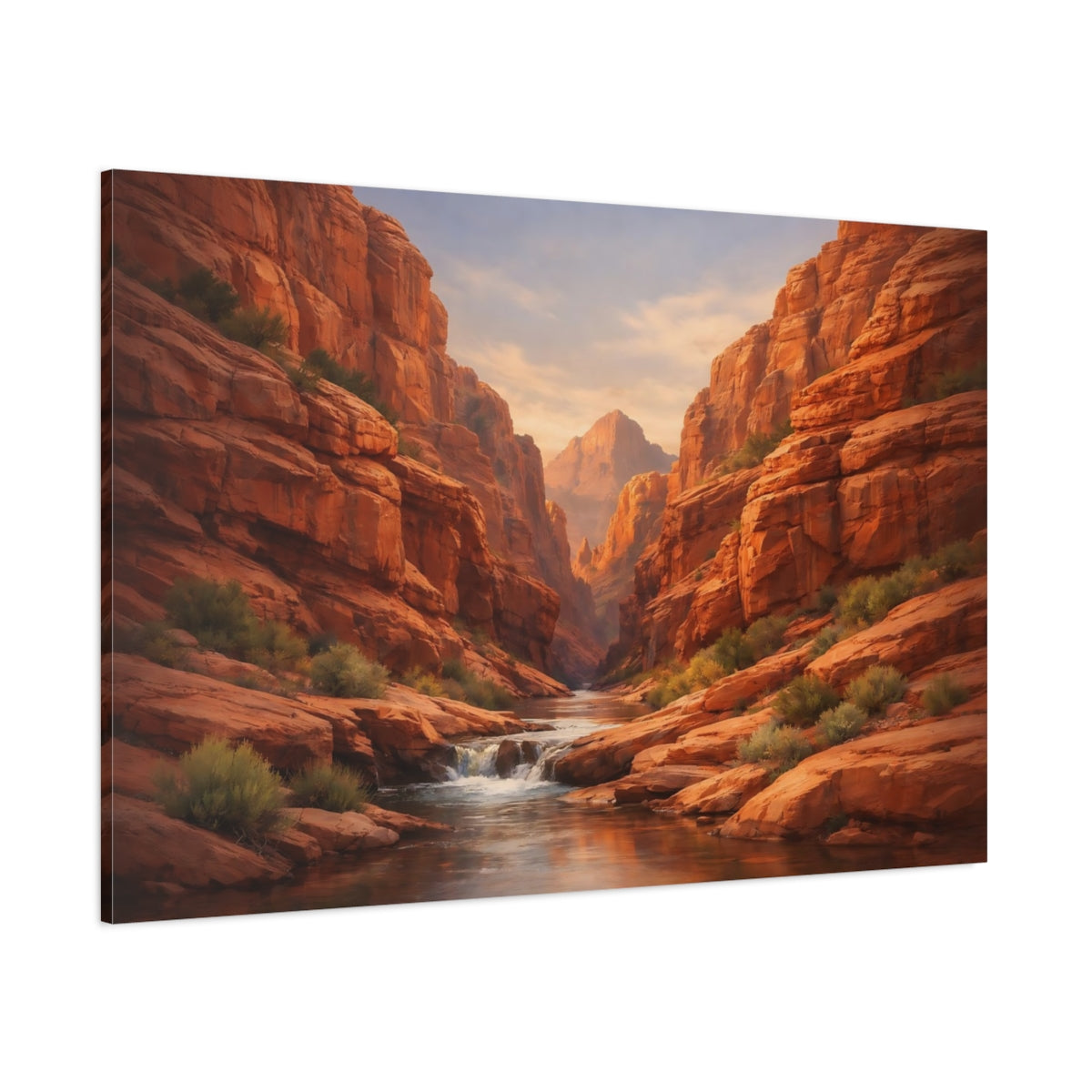 Nature Red Canyon shown as stretched canvas wall art