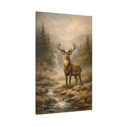 Nature Red Deer Brown - Canvas Wall Art Print - YesArtYes