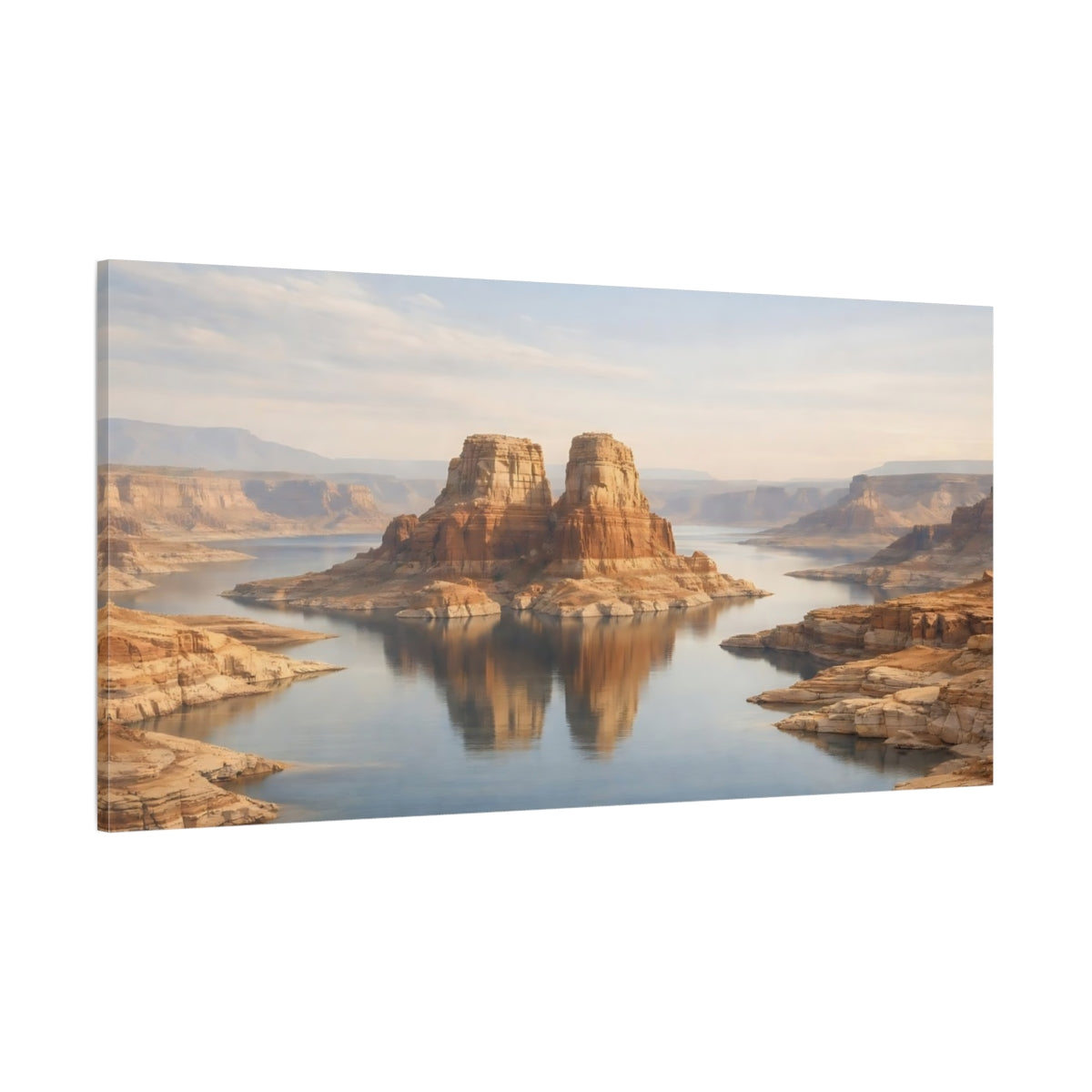 Main Mockup. Nature Rock Buttes Desert Canyon shown as stretched canvas wall art
