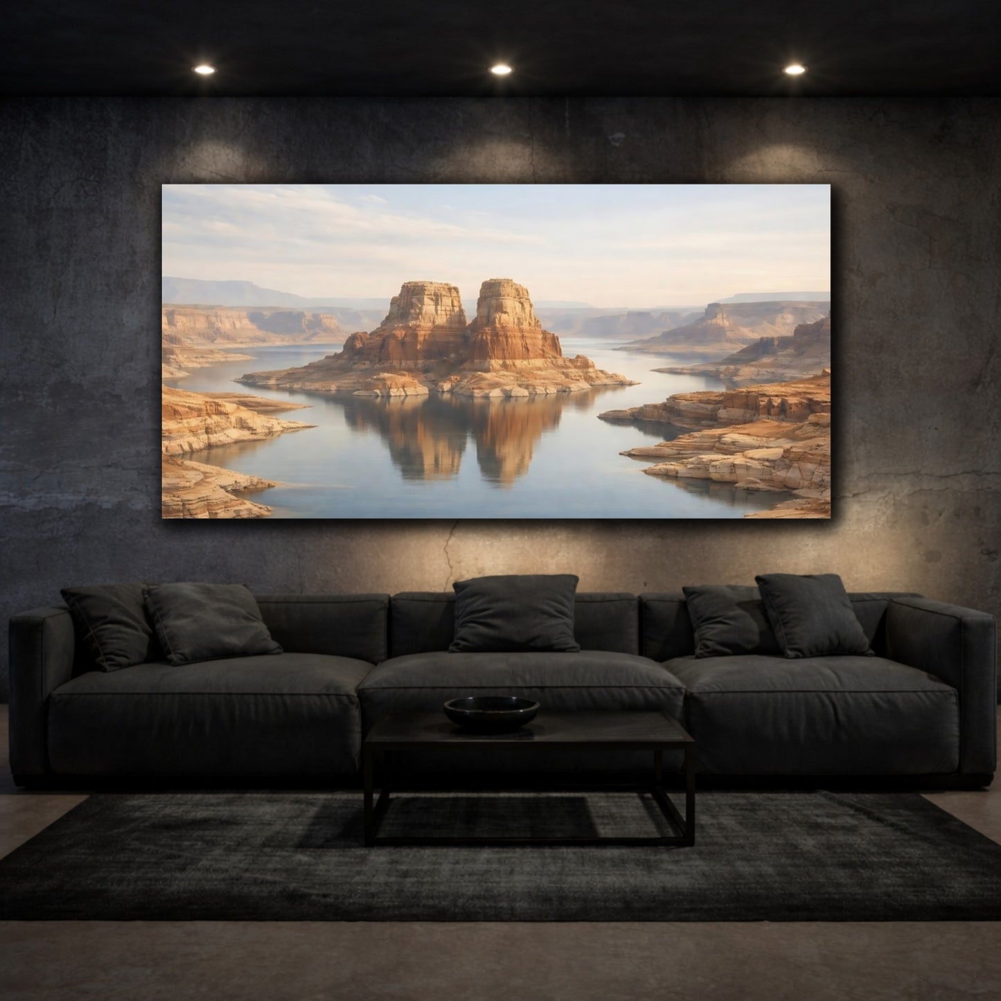 Mockup 2. Nature Rock Buttes Desert Canyon shown as stretched canvas wall art