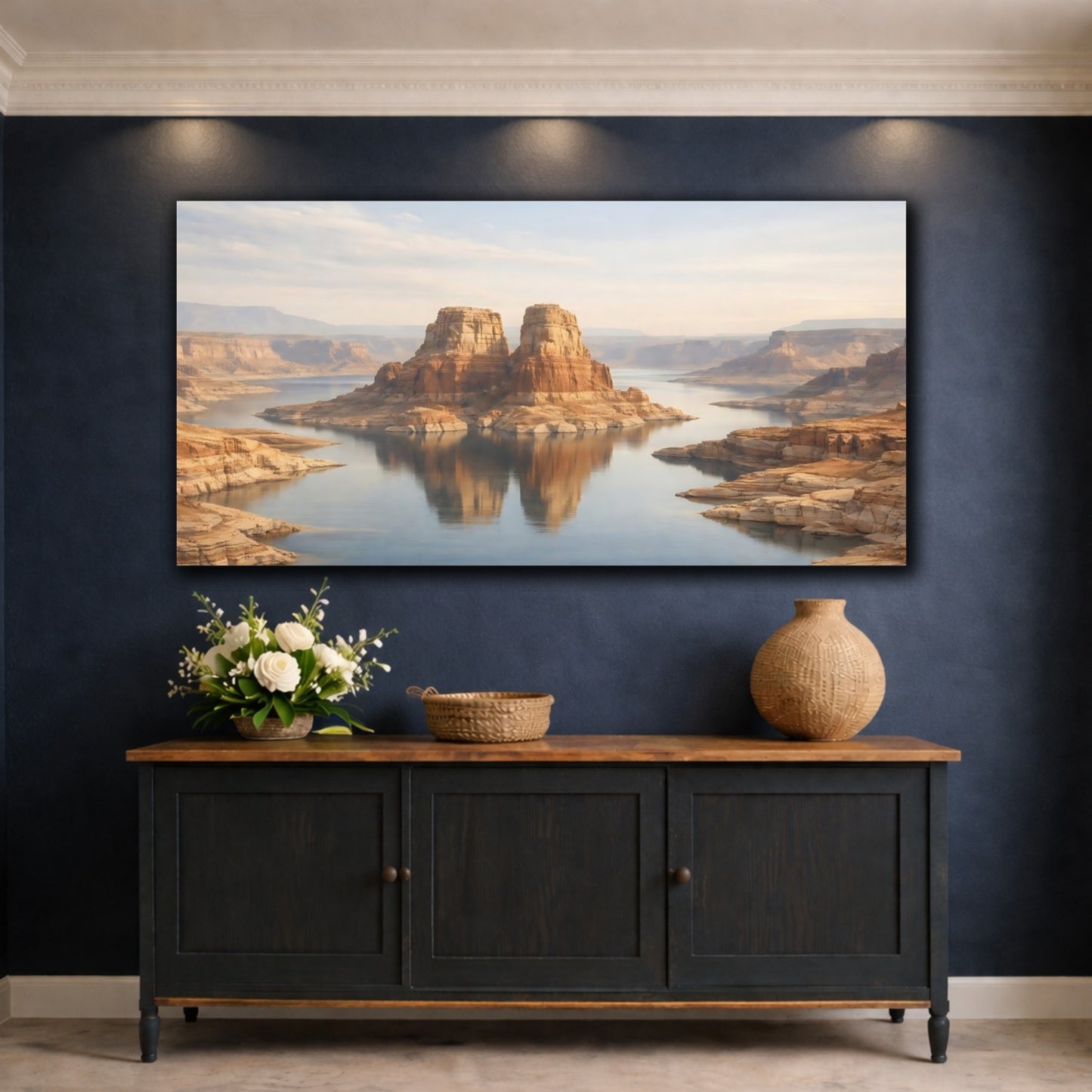 Mockup 4. Nature Rock Buttes Desert Canyon shown as stretched canvas wall art