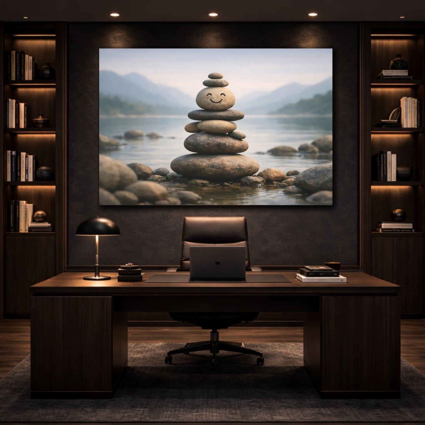 Nature Rock Cairn Zen Stone Stack - Canvas Wall Art Print - YesArtYes
