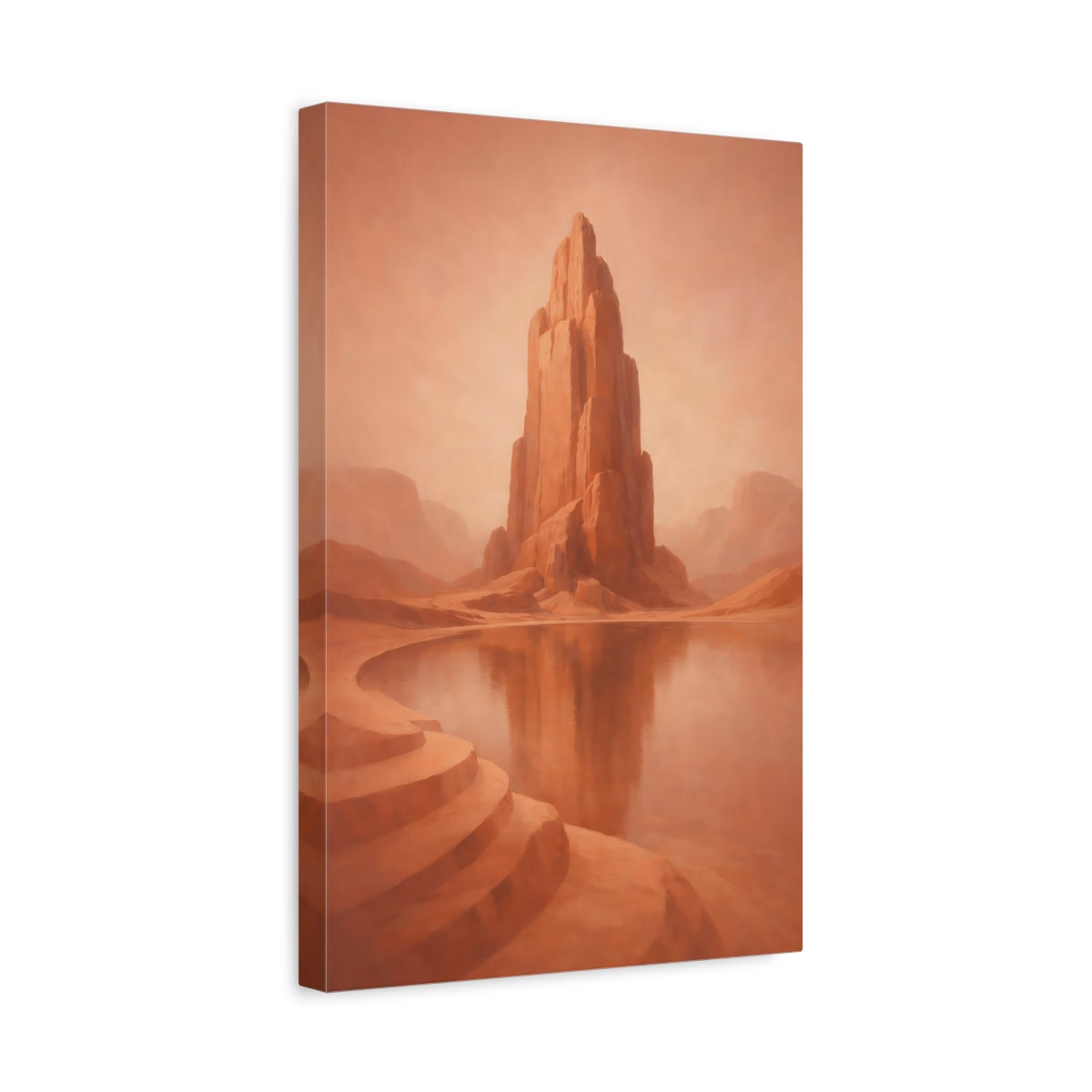 Side Mockup 4. Nature Rock Formation Desert Rock shown as stretched canvas wall art