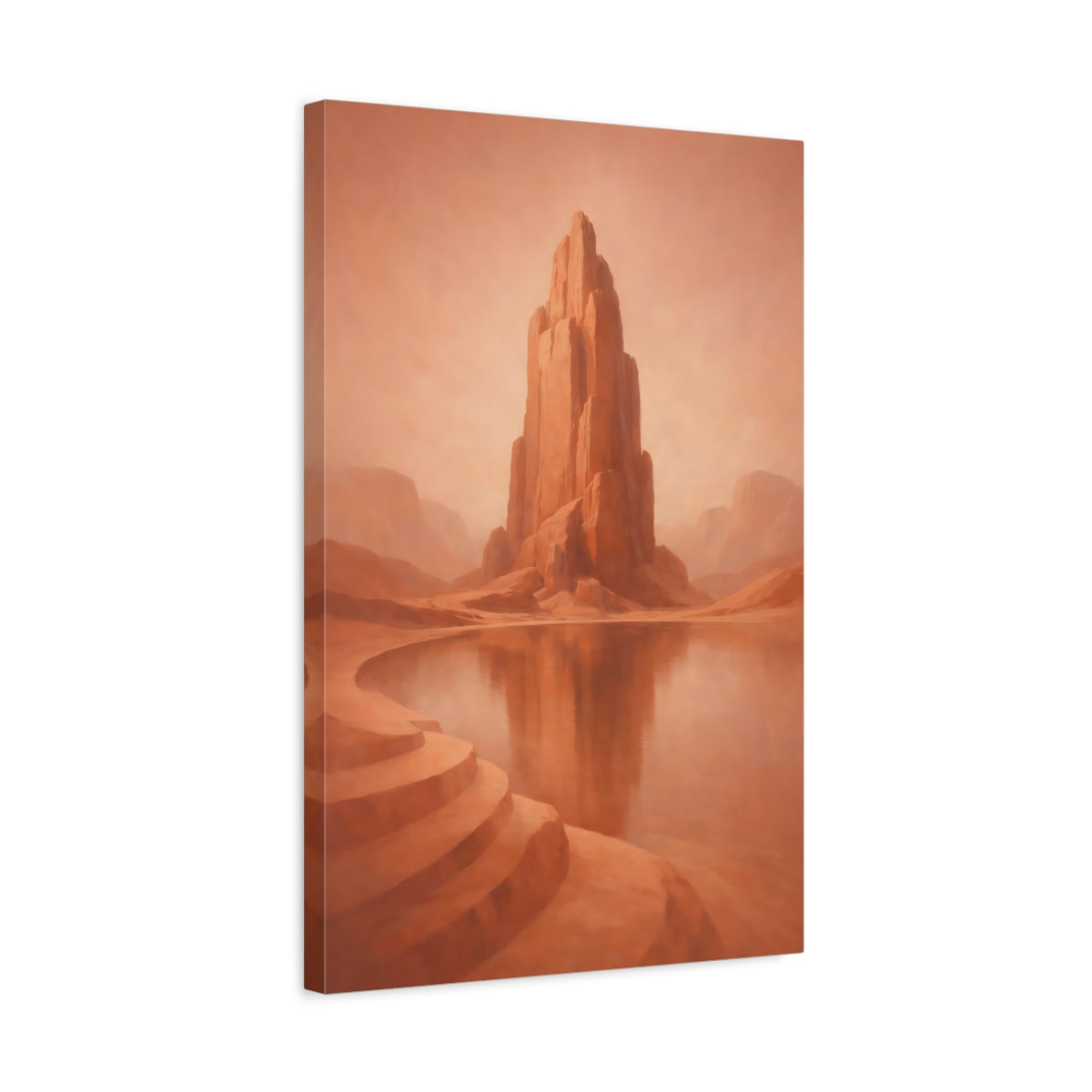 Side Mockup 3. Nature Rock Formation Desert Rock shown as stretched canvas wall art