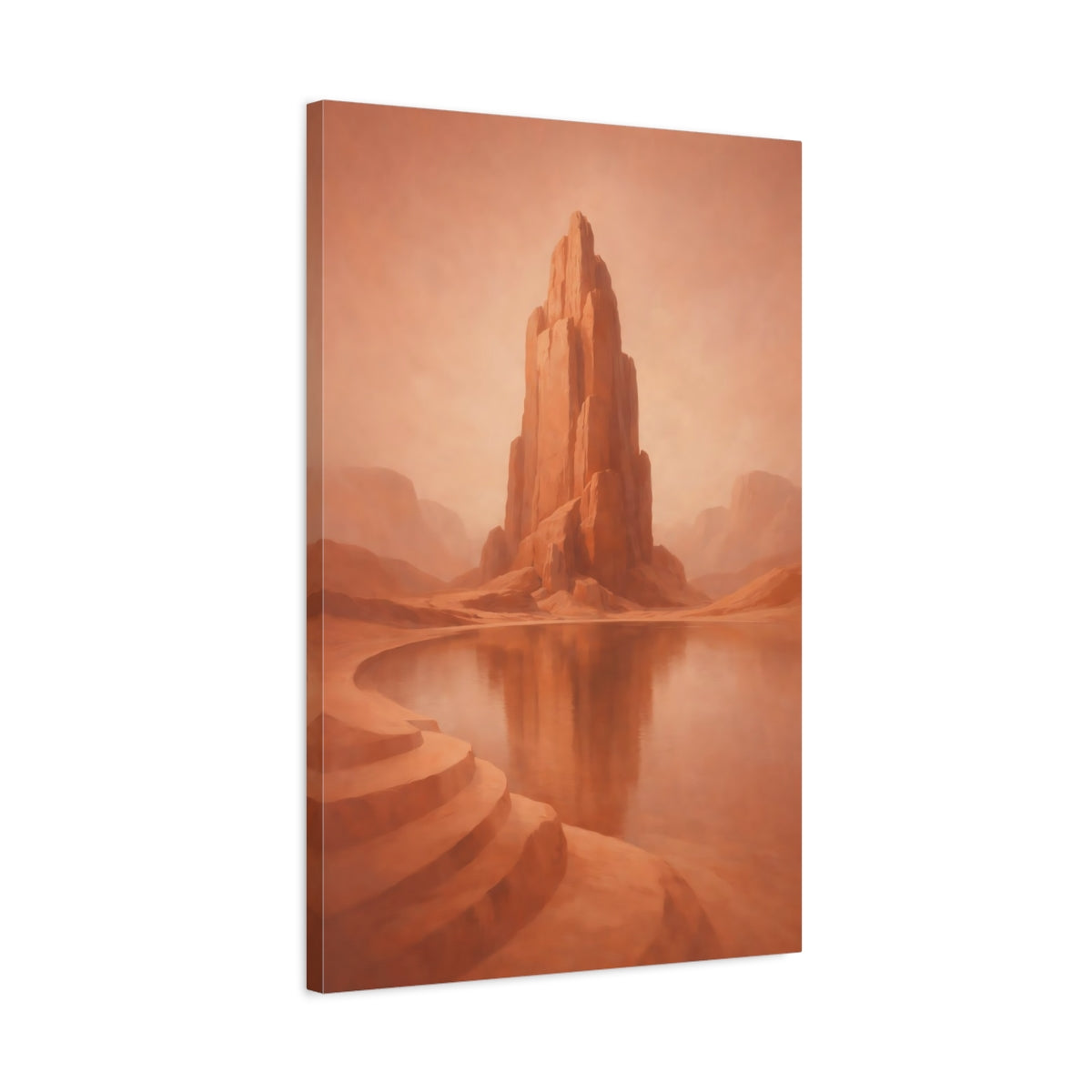Side Mockup 2. Nature Rock Formation Desert Rock shown as stretched canvas wall art