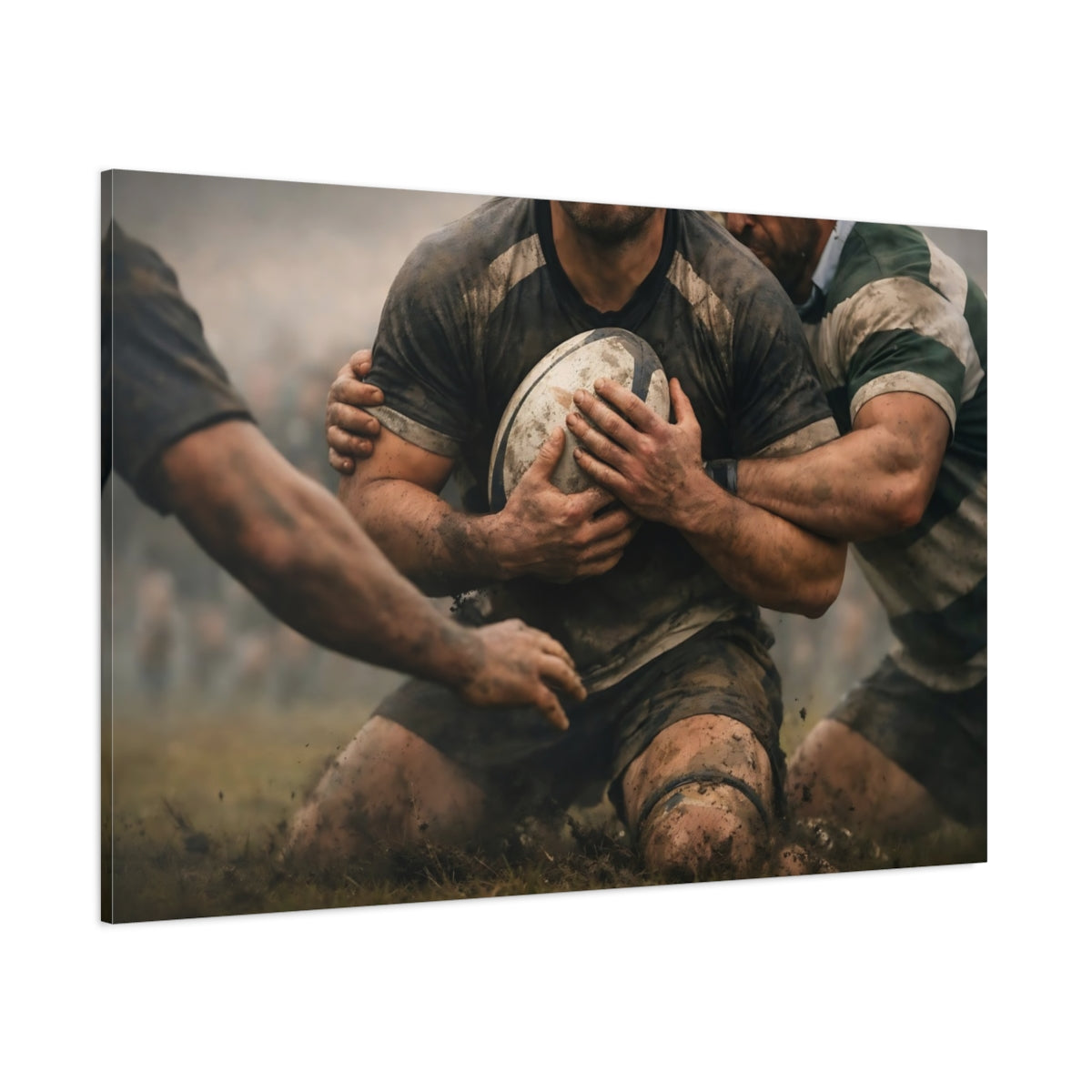 Nature Rugby shown as stretched canvas wall art