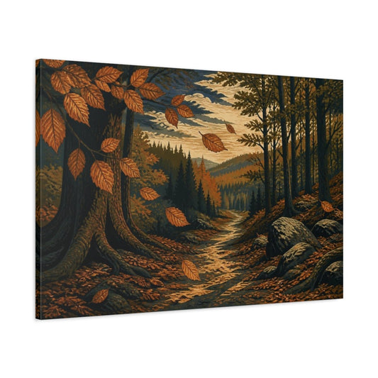 Nature S Autumn Forest Canvas Print – Living Room, Above Couch - YesArtYes