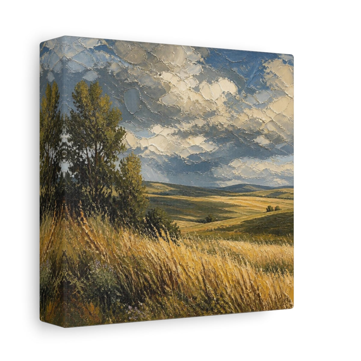 Side Mockup 2. Nature's Golden Wheat shown as canvas print
