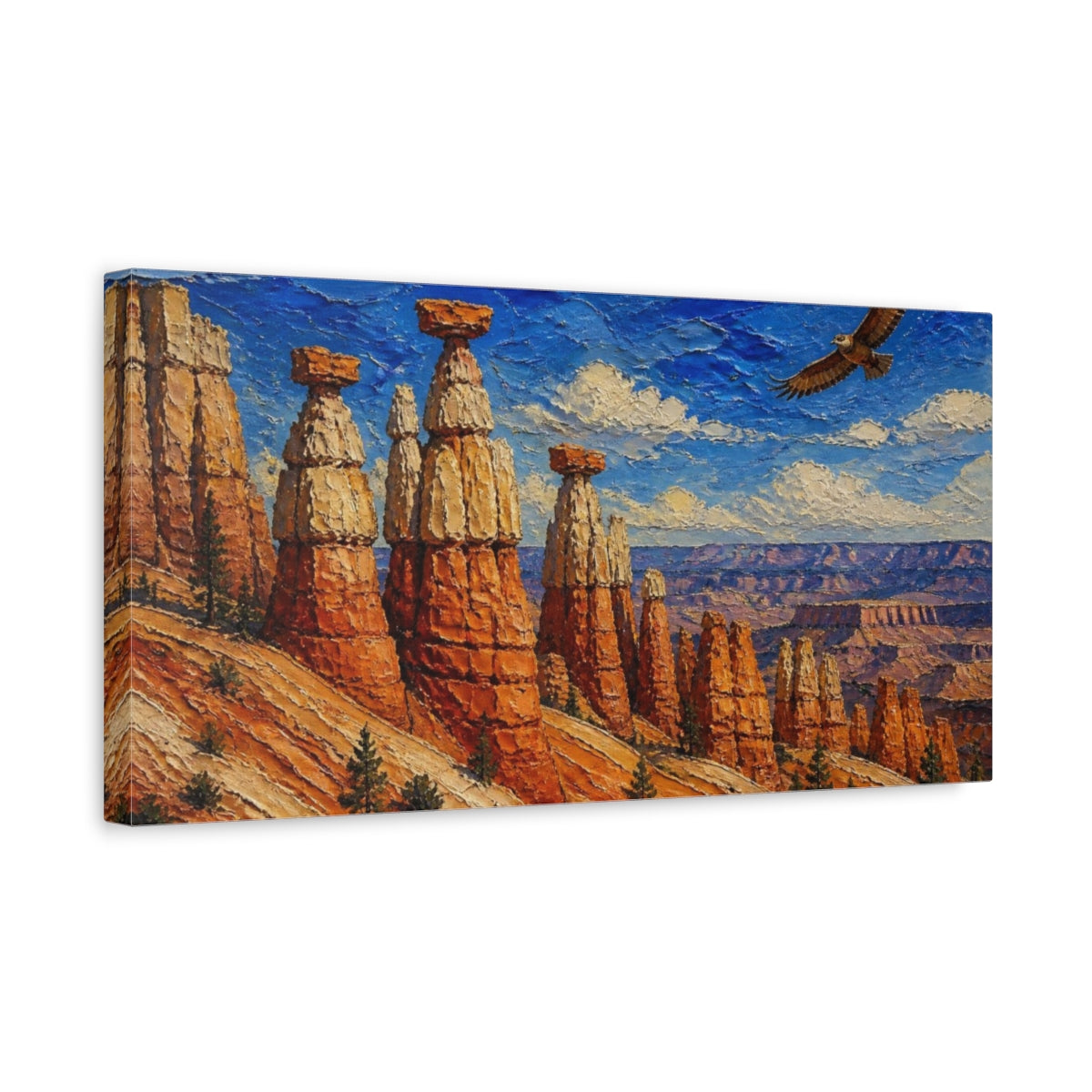 Side Mockup 3. Nature's Hoodoos shown as canvas print