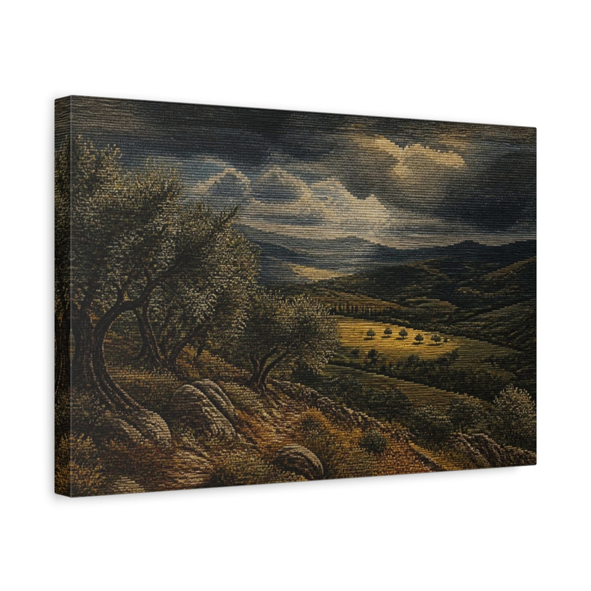 Side Mockup 4. Nature's Rolling Hills shown as canvas print