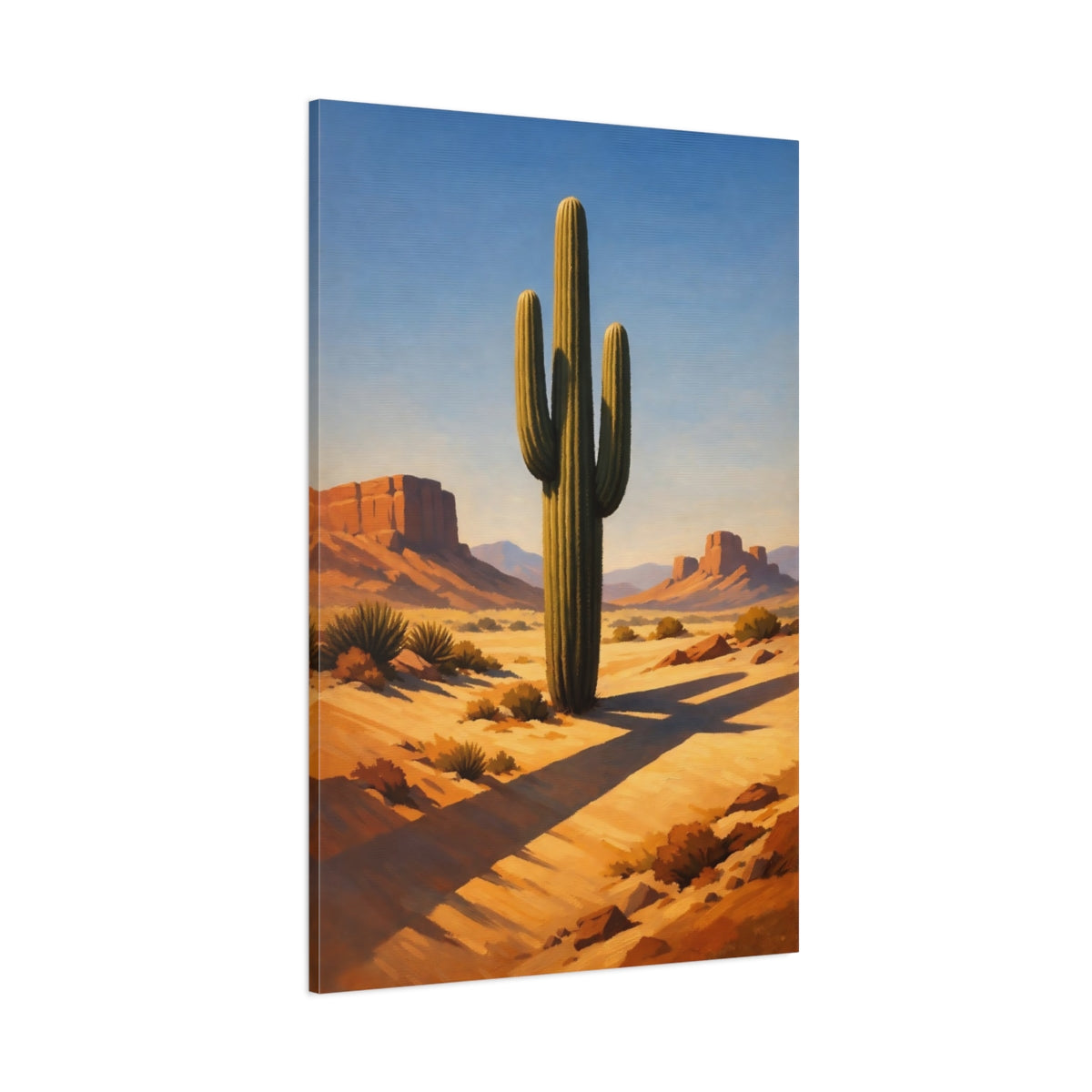 Main Mockup. Nature Saguaro Cactus Desert Cactus shown as stretched canvas wall art