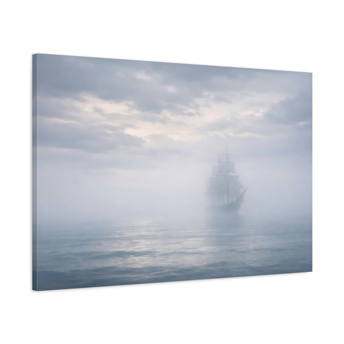 Nature Sailing Ship Misty - Canvas Wall Art Print - YesArtYes