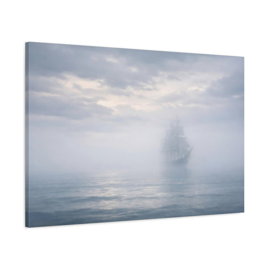 Nature Sailing Ship Misty - Canvas Wall Art Print - YesArtYes