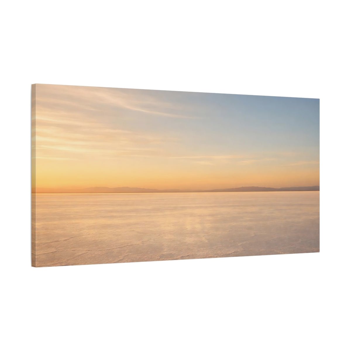 Nature Salt Flat Orange And Blue - Canvas Wall Art Print - YesArtYes