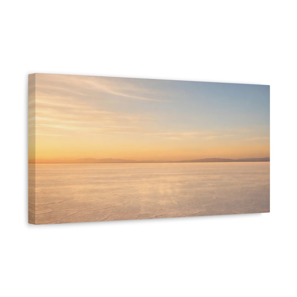 Nature Salt Flat Orange And Blue - Canvas Wall Art Print - YesArtYes