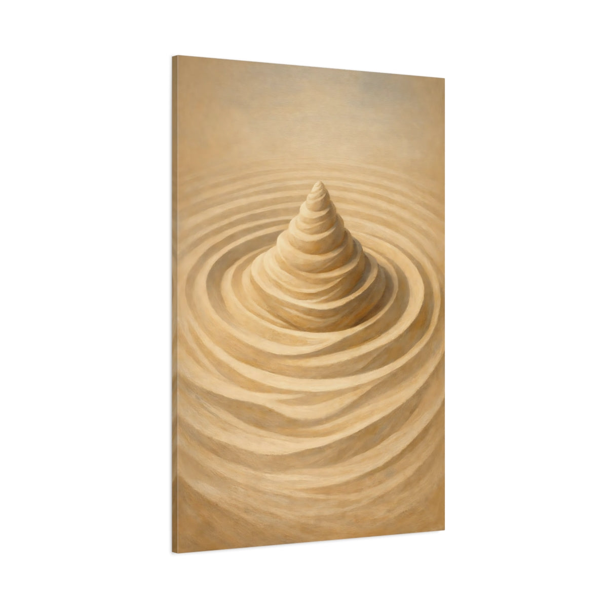 Main Mockup. Nature Sand Cone Beige Sand Cone shown as stretched canvas wall art