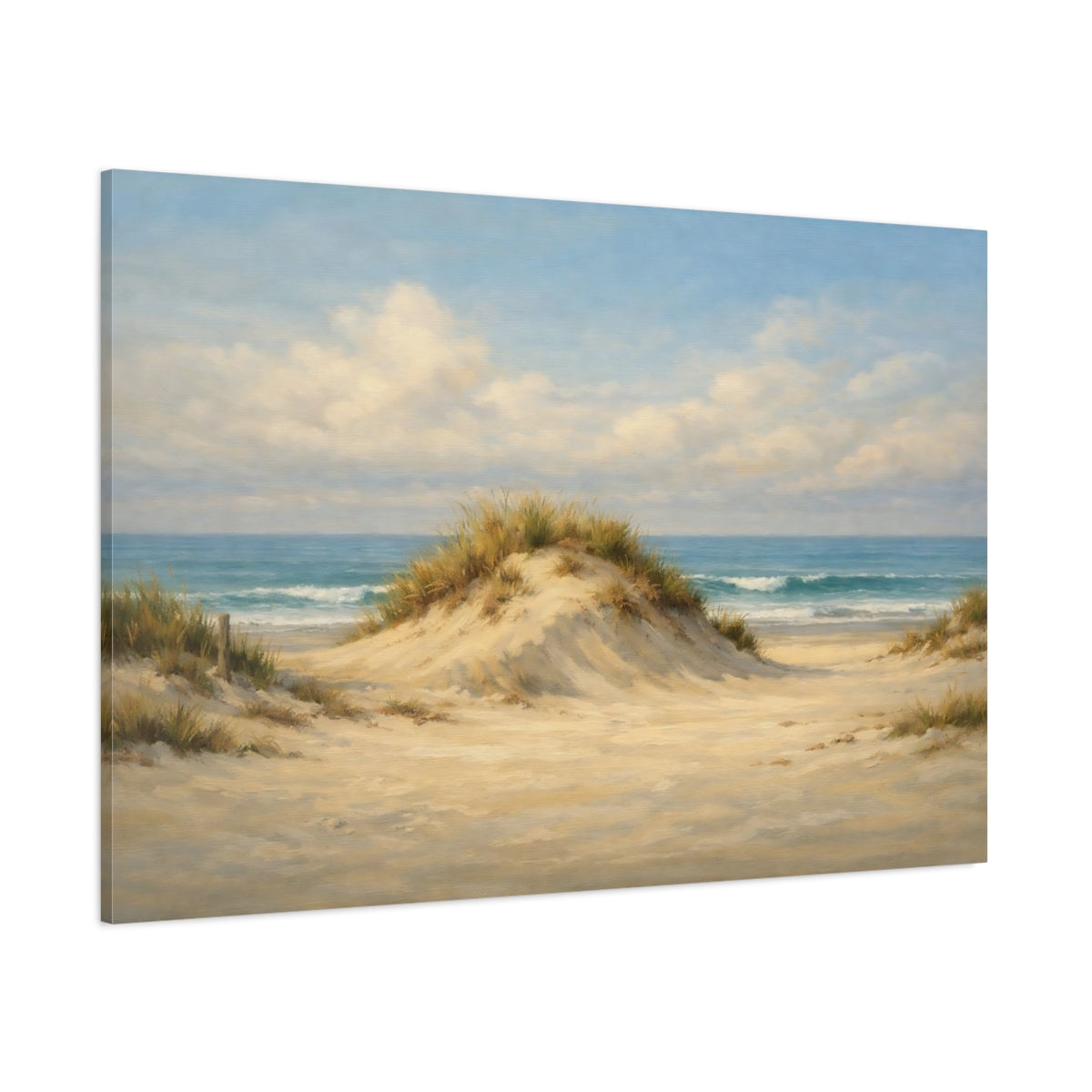 Main Mockup. Nature Sand Dune Coastal Landscape shown as stretched canvas wall art