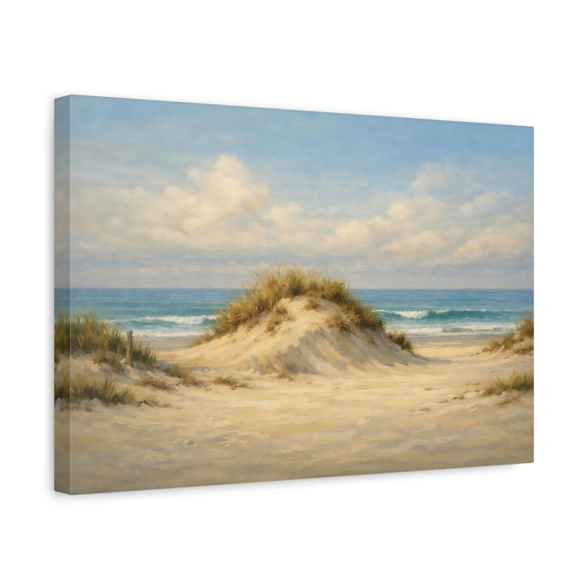 Side Mockup 4. Nature Sand Dune Coastal Landscape shown as stretched canvas wall art