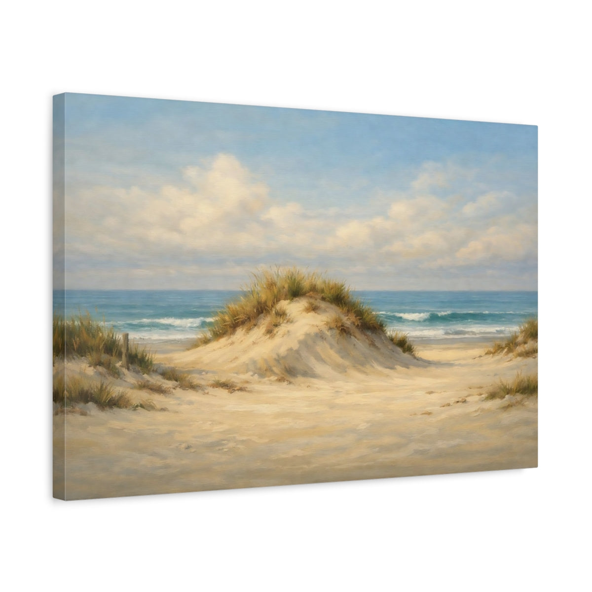 Side Mockup 3. Nature Sand Dune Coastal Landscape shown as stretched canvas wall art