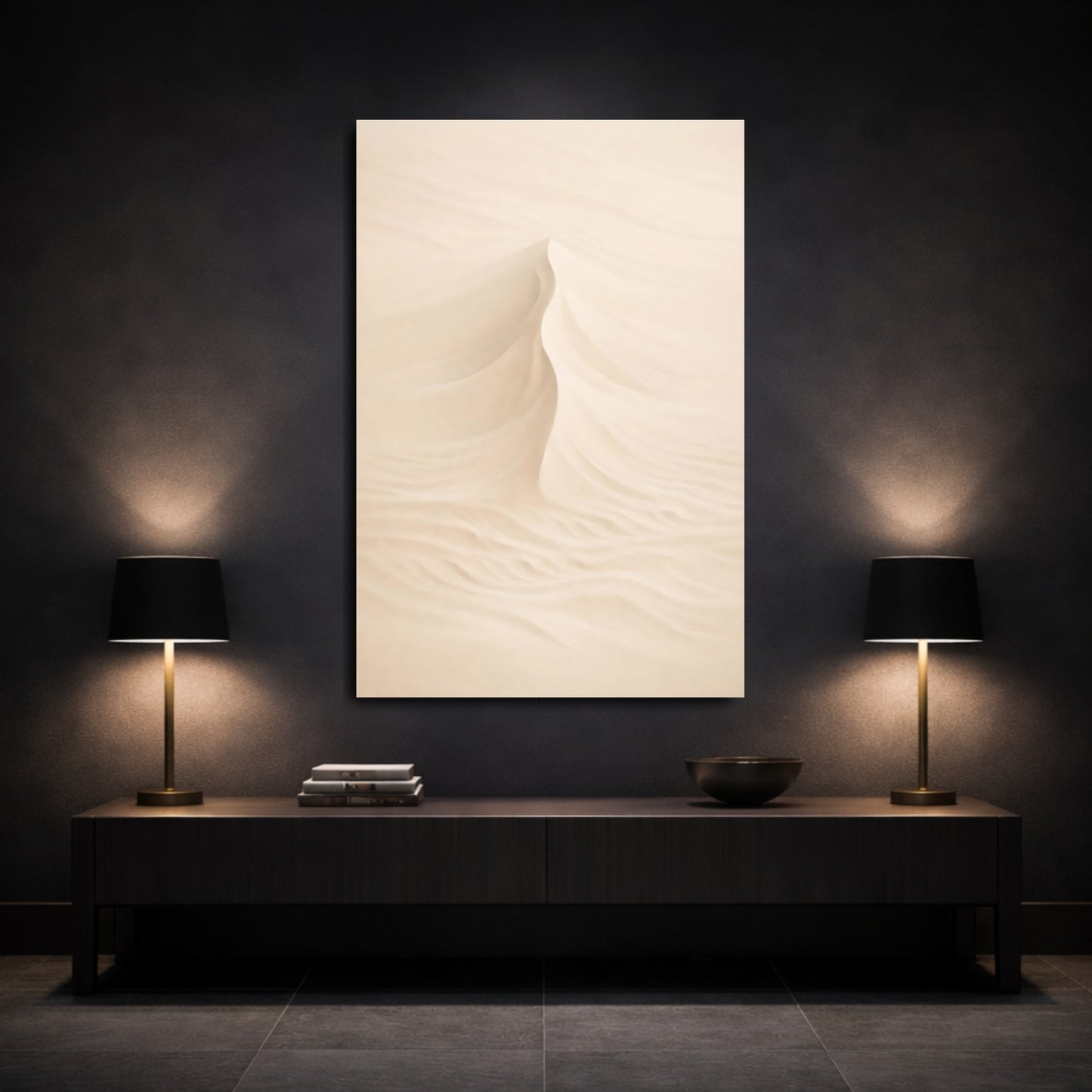 Mockup 2. Nature Sand Dune Desert Sand shown as stretched canvas wall art