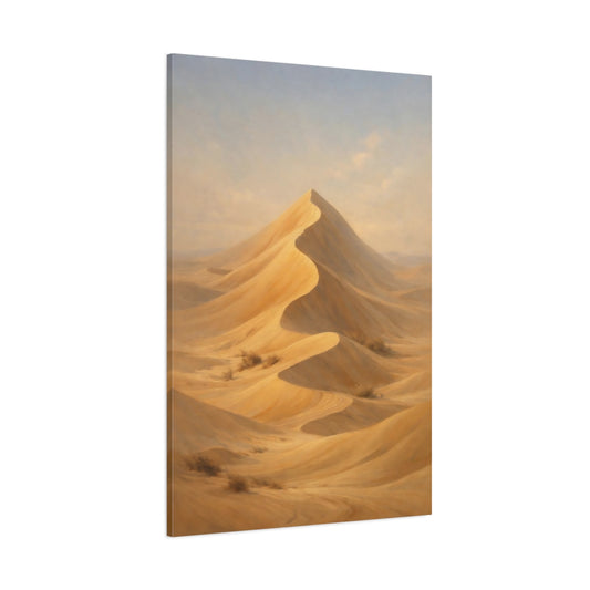 Main Mockup. Nature Sand Dune Golden Desert shown as stretched canvas wall art