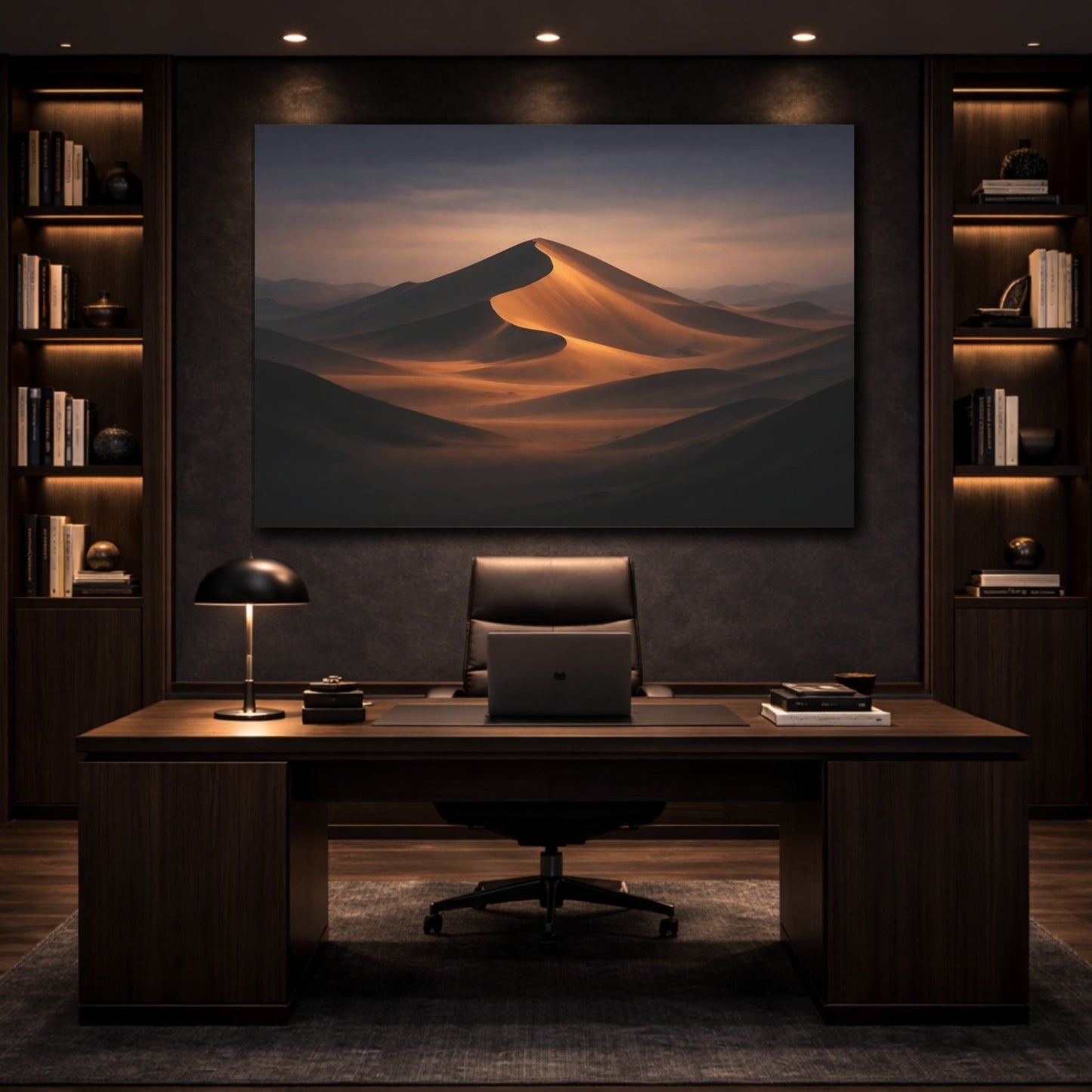 Nature Sand Dune Golden Desert Dunes - Canvas Wall Art Print - YesArtYes