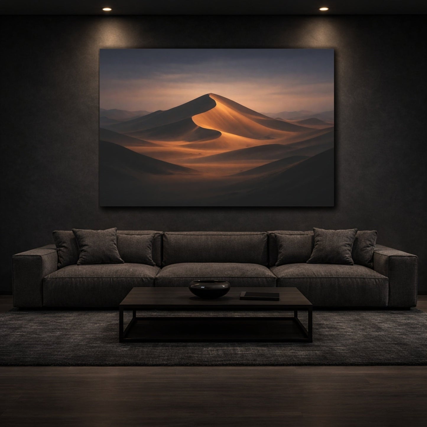Nature Sand Dune Golden Desert Dunes - Canvas Wall Art Print - YesArtYes
