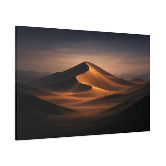 Nature Sand Dune Golden Desert Dunes - Canvas Wall Art Print - YesArtYes