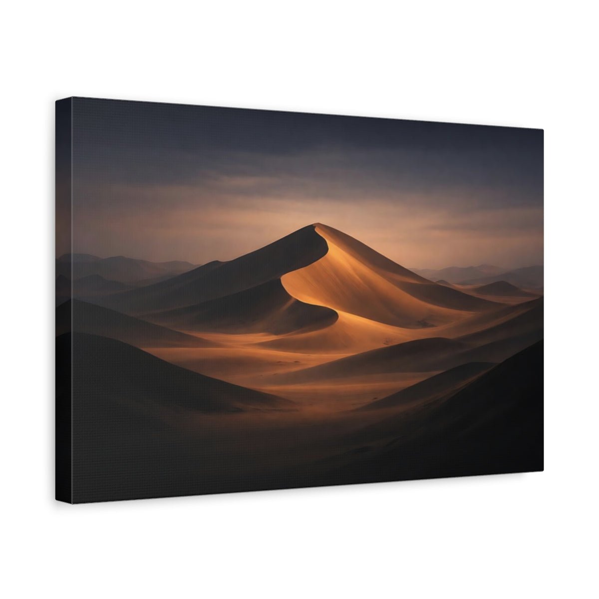 Nature Sand Dune Golden Desert Dunes - Canvas Wall Art Print - YesArtYes