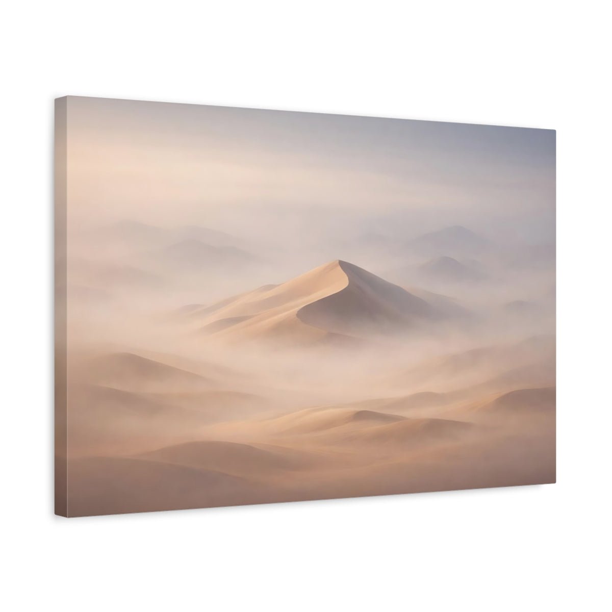 Nature Sand Dune Misty Desert Tones - Canvas Wall Art Print - YesArtYes