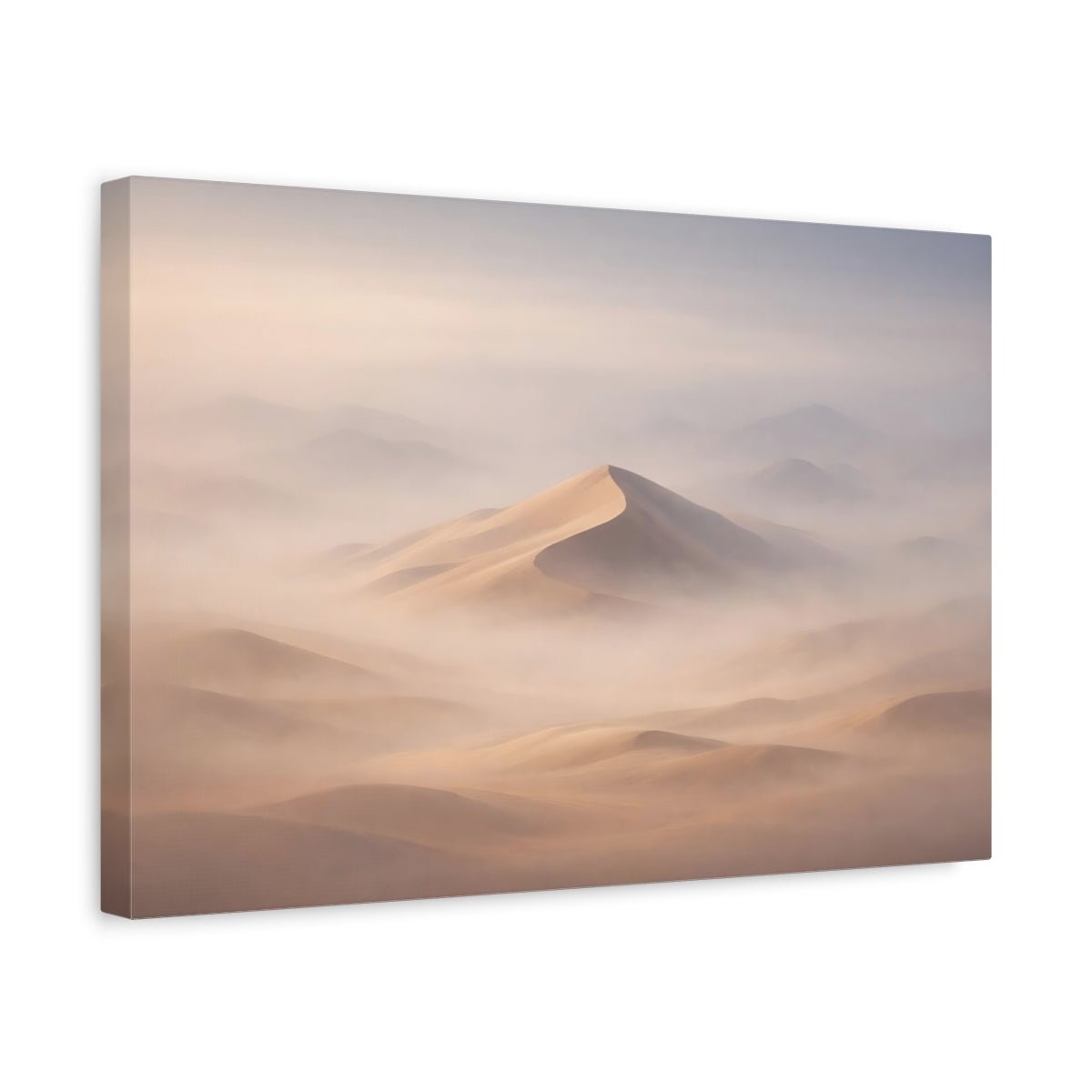 Nature Sand Dune Misty Desert Tones - Canvas Wall Art Print - YesArtYes