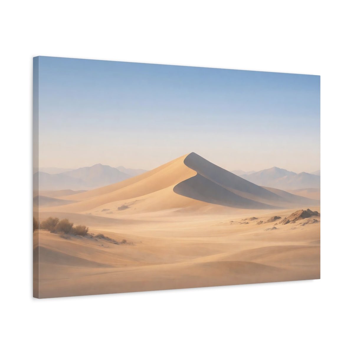 Nature Sand Dune Warm Desert Landscape - Canvas Wall Art Print - YesArtYes