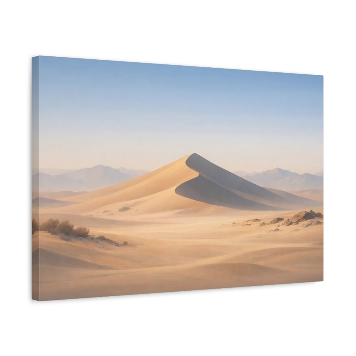 Nature Sand Dune Warm Desert Landscape - Canvas Wall Art Print - YesArtYes