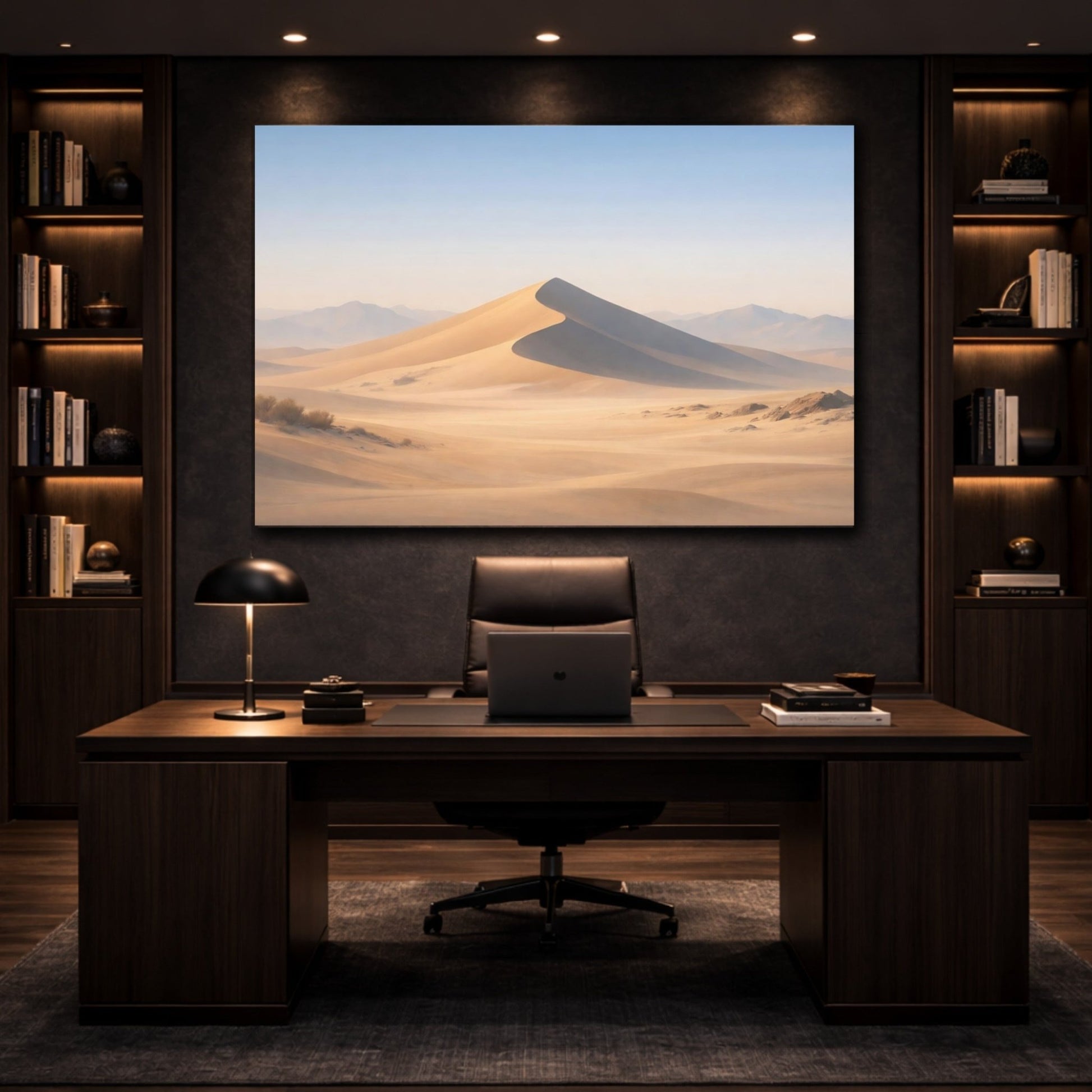 Nature Sand Dune Warm Desert Landscape - Canvas Wall Art Print - YesArtYes