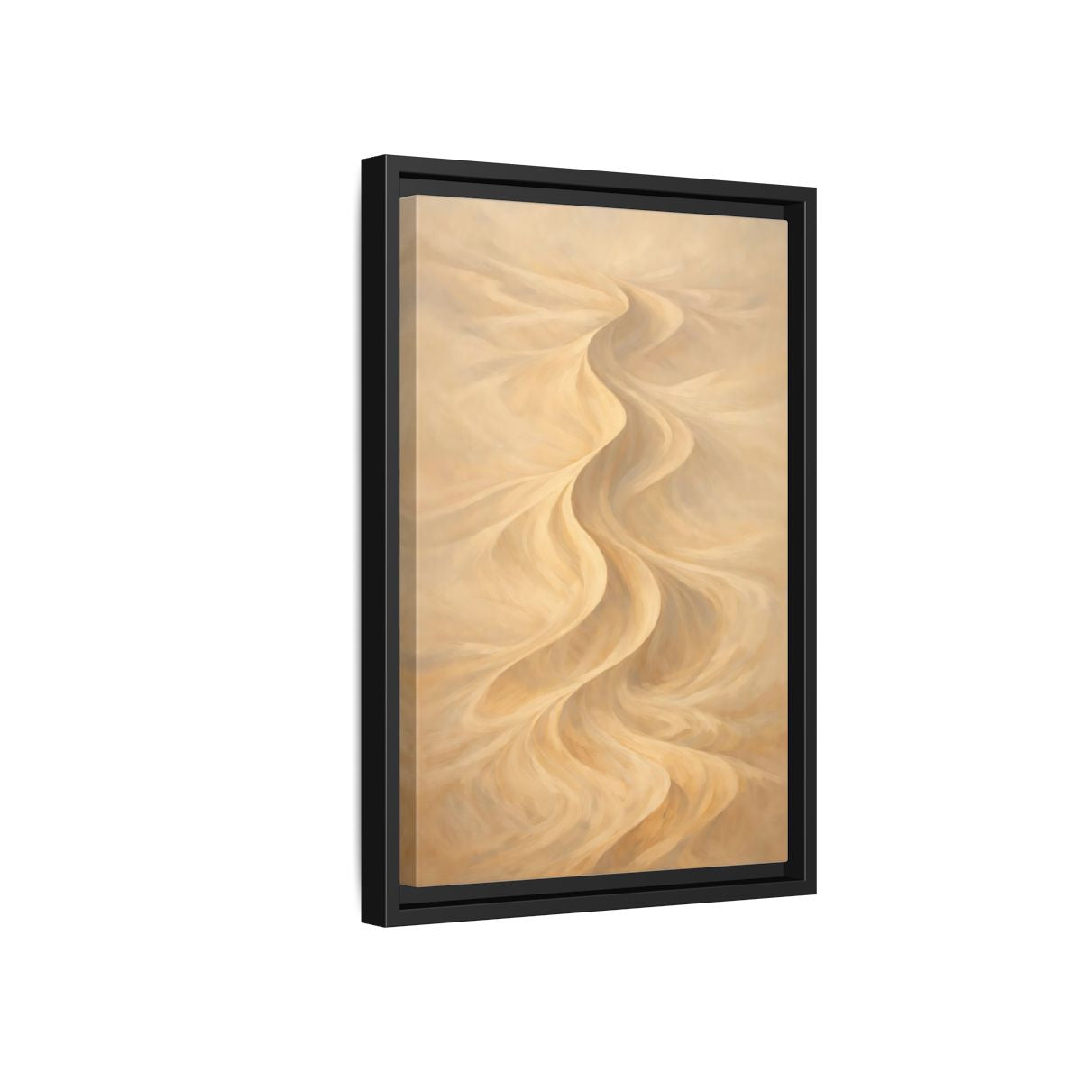 Side Mockup 6. Nature Sand Dunes Beige Sand Dunes shown as stretched canvas wall art