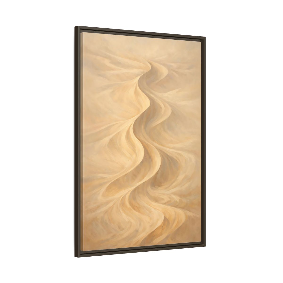 Side Mockup 10. Nature Sand Dunes Beige Sand Dunes shown as stretched canvas wall art