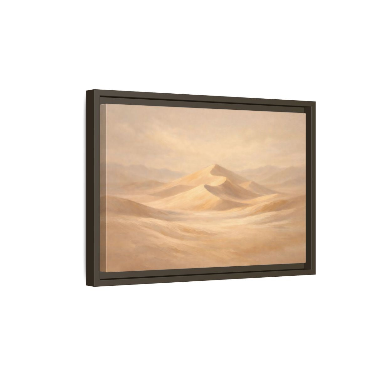 Side Mockup 5. Nature Sand Dunes Sand Dunes Beige shown as stretched canvas wall art