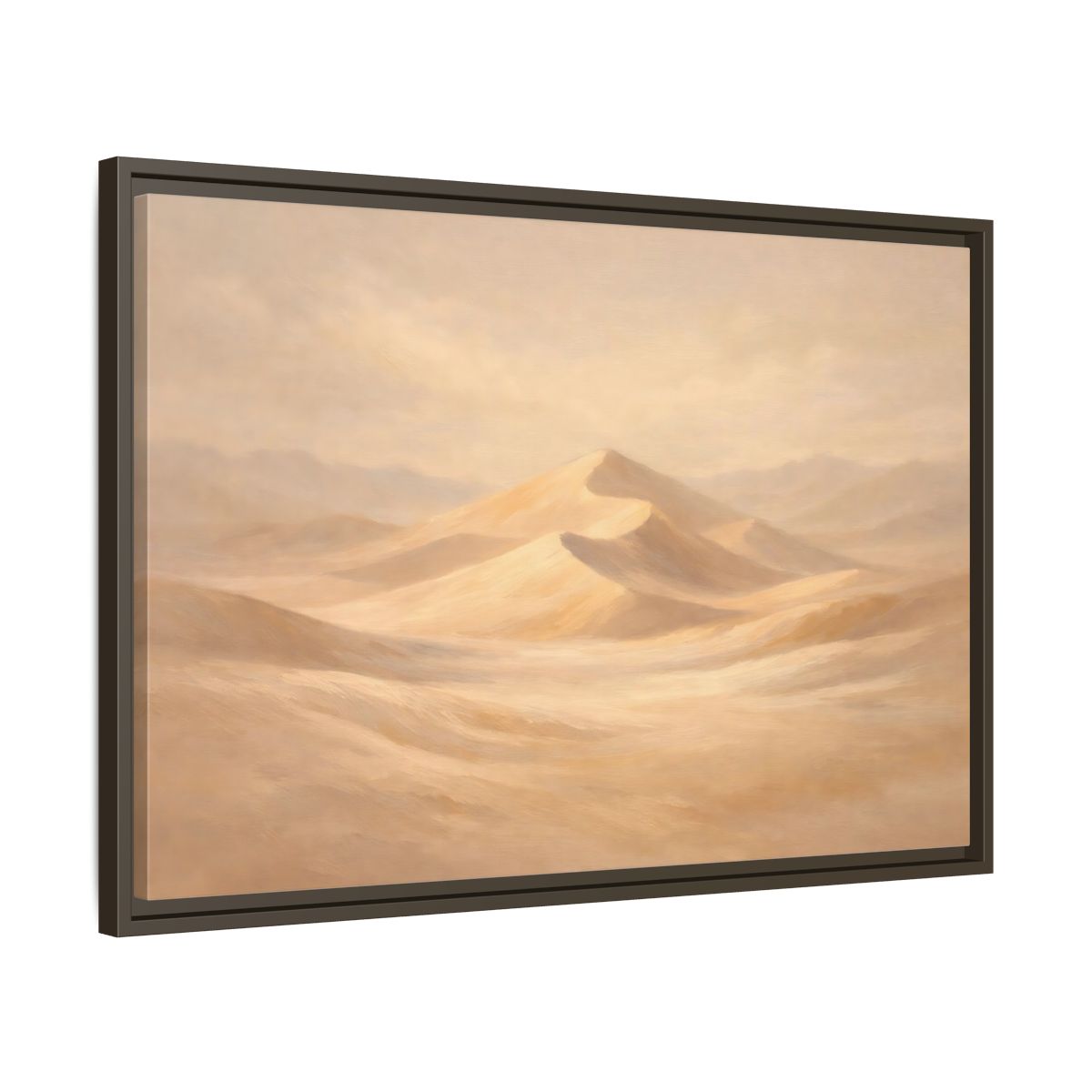 Side Mockup 11. Nature Sand Dunes Sand Dunes Beige shown as stretched canvas wall art